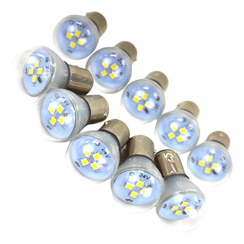 Imagem 7 de 10 de Lâmpada De Led Branca 2 Polos 24v 3 Watts Pino Desencontrado