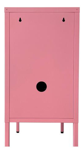 Armário Multiuso Rosa De Aço C/ Chave