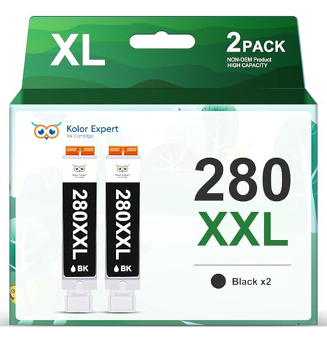 Reemplazo De Kolor Expert 280xxl Pgbk Para Cartuchos De