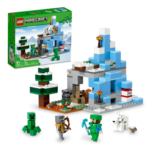 Kit De Construcción Lego Minecraft Los Picos De Hielo 21243 Cantidad De Piezas 304