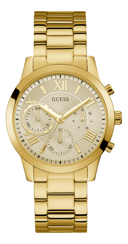 Reloj Para Mujer Guess Solar W1070l2 Color Dorado