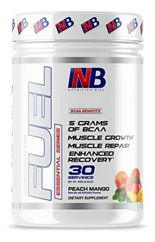 Polvo De Bcaa, 5g Aminoácidos, Recuperación Muscular, 30 Porciones (durazno Mango)