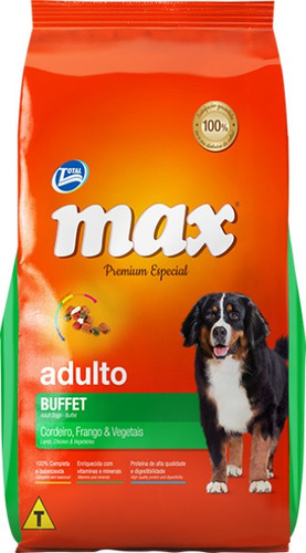 Max Buffet Pollo Y Vegetales 8kg Con Snacks 