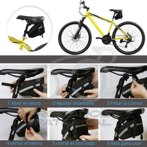 Imagen 5 de 8 de Bolso Bajo Asiento Bicicleta Ruca Yehuin Grande Porta Herram