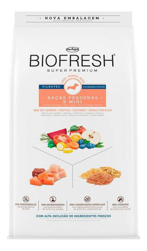 Ração Biofresh Para Cães Filhote Pequenos E Minis 3kg