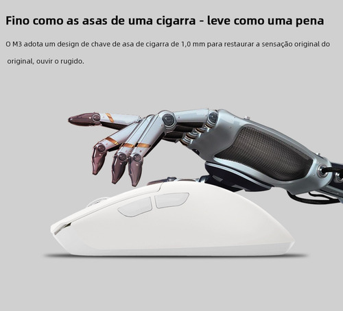 Mouse Gamer Darmoshark M3 Sem Fio Paw3395 Branco