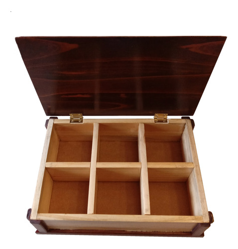 Caja Para Té Madera Natural, Areco Maderas, Mod Raffinato