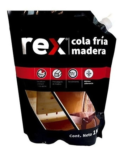 Cola Fría Carpintero Máxima Adherencia 1kgr Rex