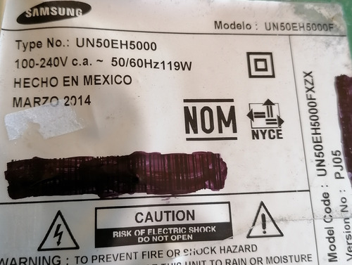 Tarjeta Main Samsung Bn97-07412a / Bn96-28942a Un50eh5000f (Usado)