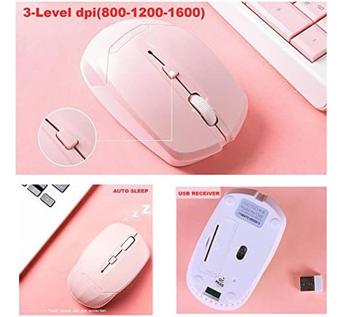 Combo Teclado Inalámbrico Y Mouse, Teclado Inalámbrico 2.4g