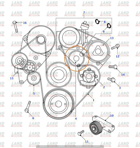 Polia Correia De Transmissão Auxiliar Discovery 2 V8 