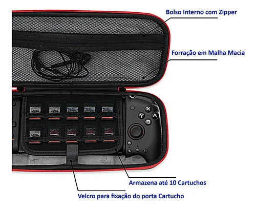 Estojo Case Nintendo Switch Oled Controle Hori Split Linyuvo