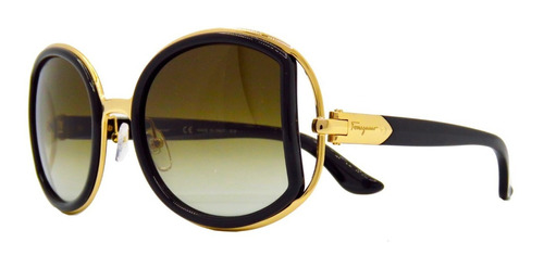 Lentes De Sol Ferragamo Sf719s Goldish Mujer Italy 55mm Suns