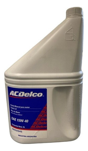 Aceite Acdelco 15w40 Mineral 98552945