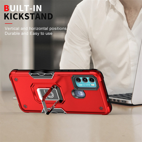 Funda De Silicona De Lujo A Prueba De Golpes Para Motorola Moto G60 G30 G20 G10 E20 E30 E40 Armor Magnetic Metal Ring Ba