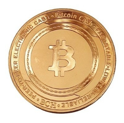 Criptomoneda Souvenir Bitcoin Cash Fisica Cripto Dorada