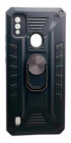 Funda Zte Blade A51 + Cristal + Anillo Protector Rudo Hombre