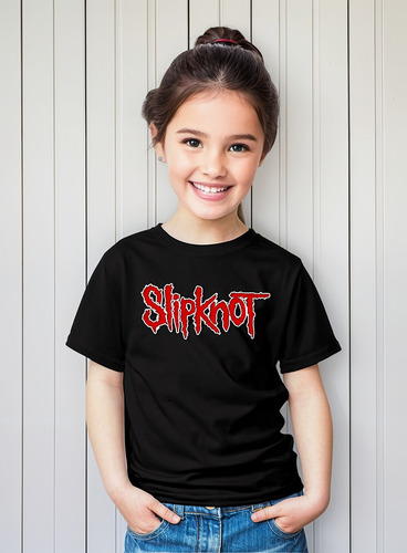 Polera Estampada Banda Rock Slipknot 100% Algodon Niño