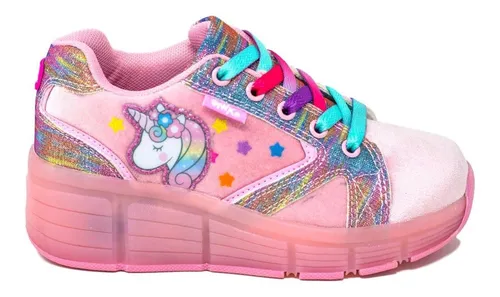 Tenis Pat n Onix Para Ni a De Unicornio Color Rosa Ligth Cuotas