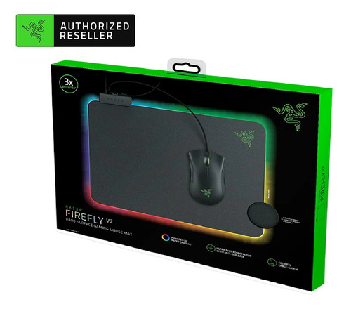 Mouse Pad Razer Firefly V2 Gamer Chroma Rgb Microtextura Ful