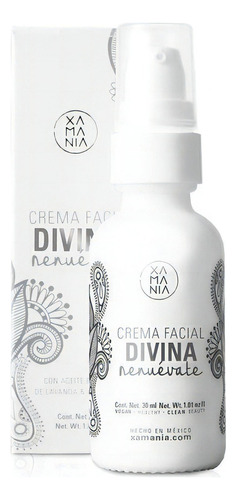 Crema Facial Divina Hidratante 30 Ml  Xamania Vegan Tipo De Piel Normal