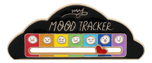 Pin Broche Bateria Social Mood Tracker Interactivo Deslizant