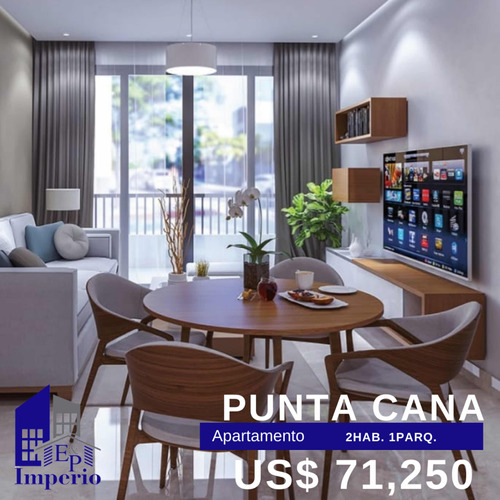 Se Vende Apartamento De 2 Habitaciones En Punta Cana
