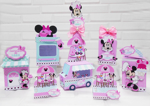 Arquivo De Corte Kit Festa Minnie Confeiteira 20