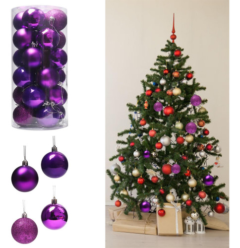 Adorno De Bolas De Navidad De 48 Piezas Inastillable Para