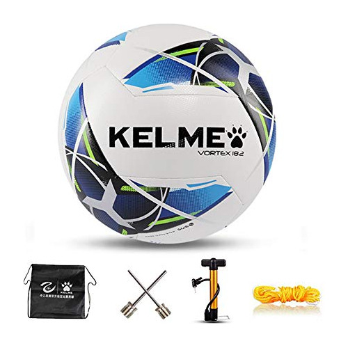 Kelme Youth Sturdy Soccer Ball Size 5 Blue, Practice Kicer T