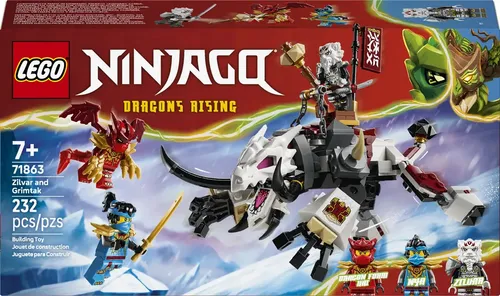 LEGO NINJAGO Zilvar e Grimtak, o Dragão Feral 71863; Figura de