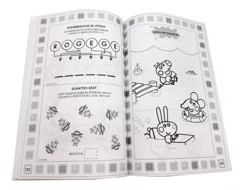 Livro Infantil 365 Desenhos Para Colorir Peppa Pig