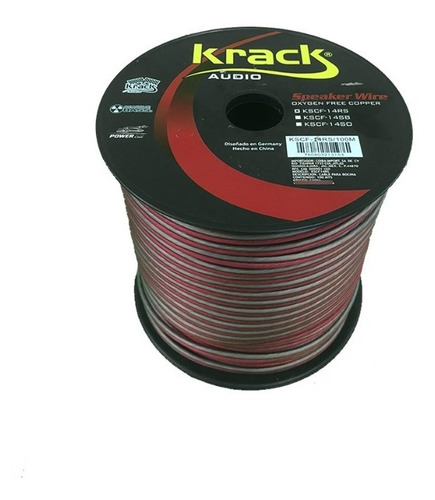 Rollo De Cable Krack Para Bocina De 25 Mts Calibre 2x14