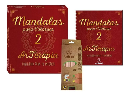 Libro De Mandalas Para Colorear Libro + 24 Colores Promo Set