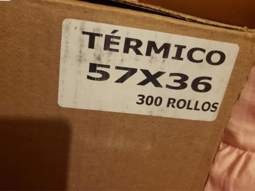 300 Rollos Papel Térmico 57x36