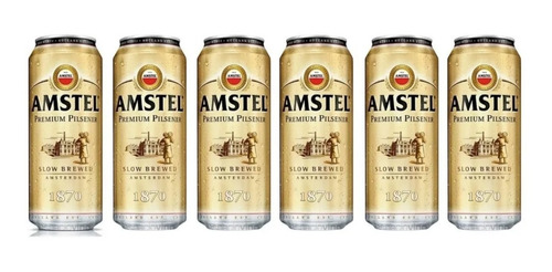 Cerveza Amstel Premium Pilsener Lata Pack X 6  X 473ml.