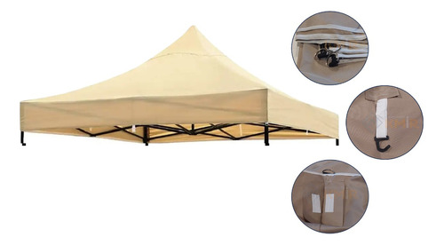 Carpa Repuesto Para Toldo 3x3 (modelo Araña) Beige 