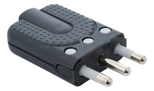 Enchufe Macho Volante Articulado 2p+t 16 A Gris