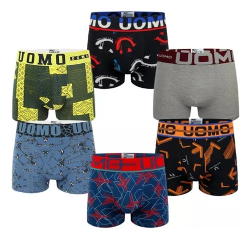Pack 6 Boxer Masculinos Surtidos Lisos Estampados