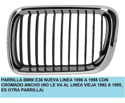 Parrilla Bmw Serie 3 316 323 325 328 ( E36 ) 1992 A 1998 Izq