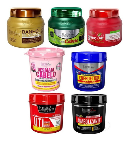 Kit 7 Máscaras Forever Liss 250gr