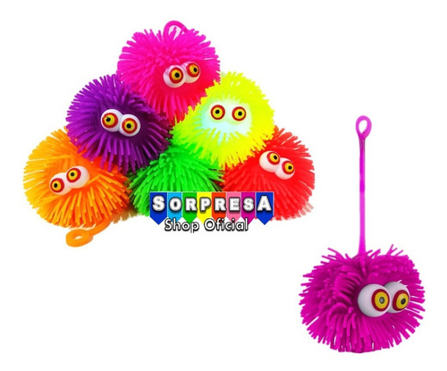 6 Yoyos Squishy Gigante Luz Led Juguete Piñata Bolo Fiesta