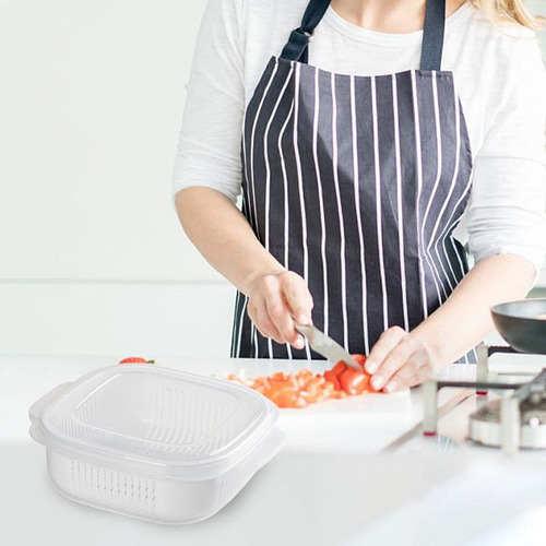 Recipiente De Frutas Bento Box De Drenagem, Caixa De Aliment