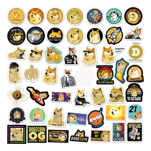 Pegatina De Criptomoneda Btc De Dibujos Animados Para Niños