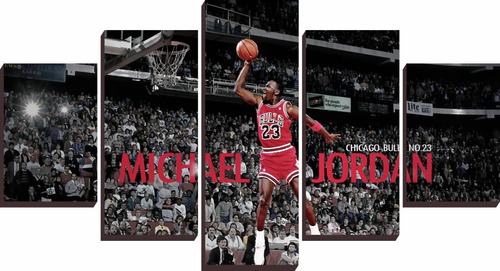 Murales En Madera De Basketball Michael Jordan 60 X 100
