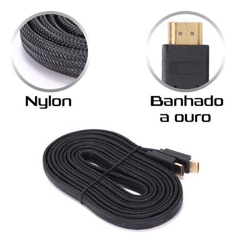 Cable HDMI 2.0 Ultra Hd 4K con filtro chapado en oro de 10 metros