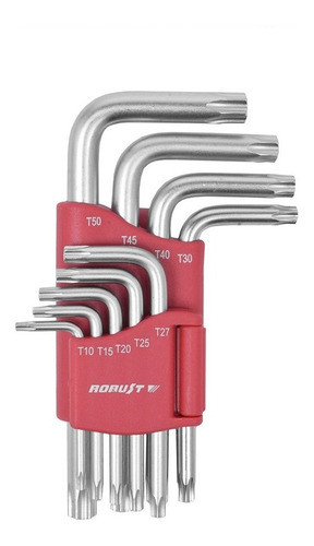 Imagem 1 de 1 de Jogo De 9 Chaves Torx Em L 430tx-9 Robust 061763