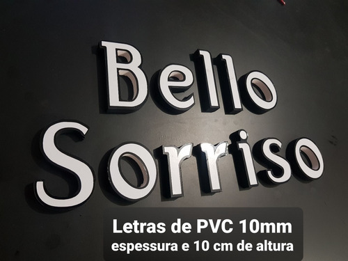 Imagem 1 de 2 de Letras Números De Pvc Expandido 10mm Com 10 Cm De Altura