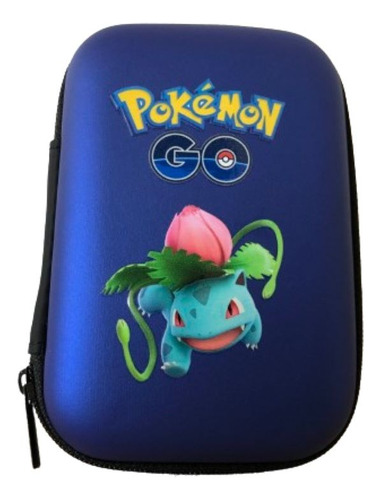 Estuche Azul Bulbasaur Para 50 Cartas Pokemon