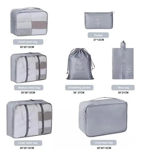 Organizador Kit Viajero 7 Unidades